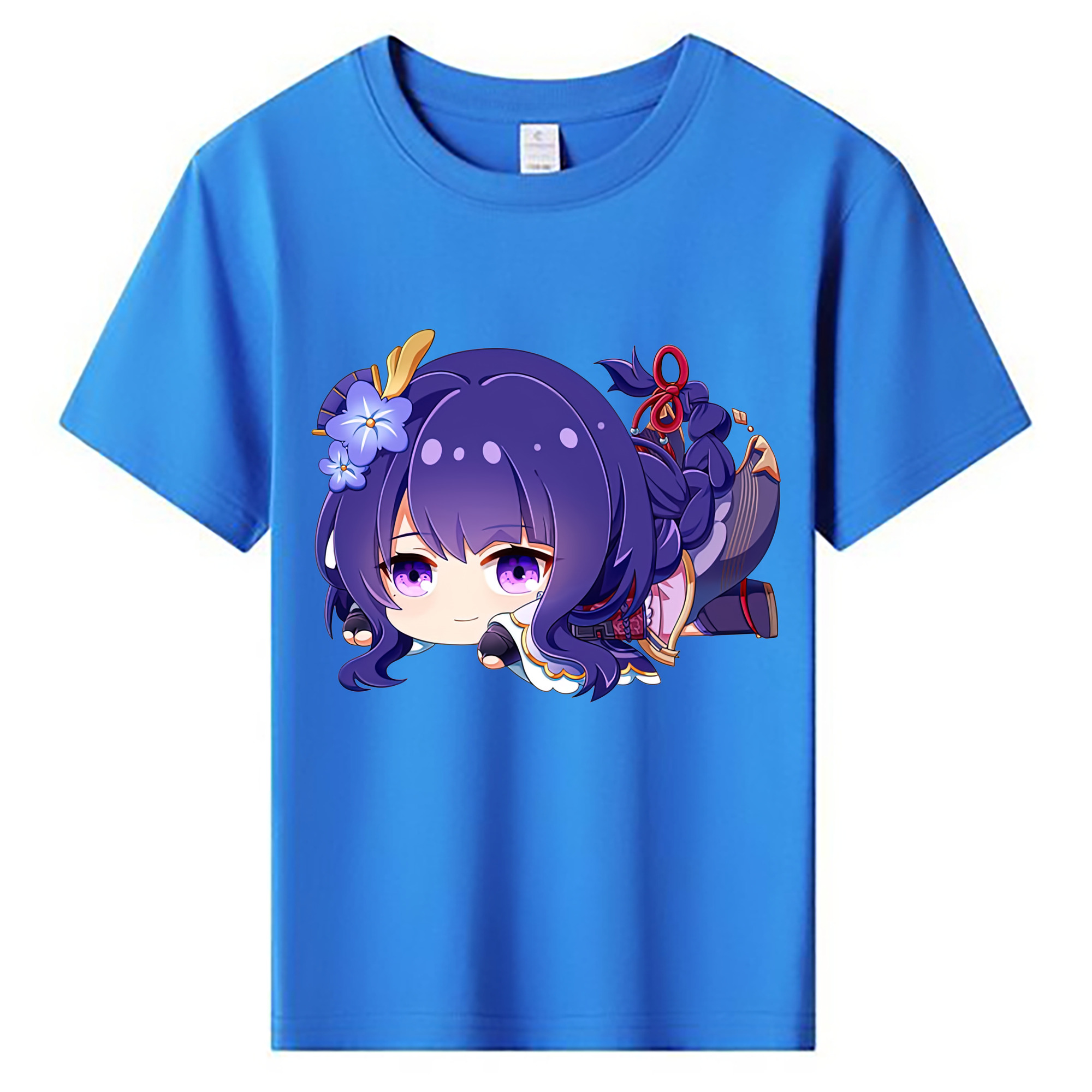 げんし神 雷電将軍 らいでんしょうぐん genshin Raiden Shogun 綿100％キッズTシャツ（フロントプリント）